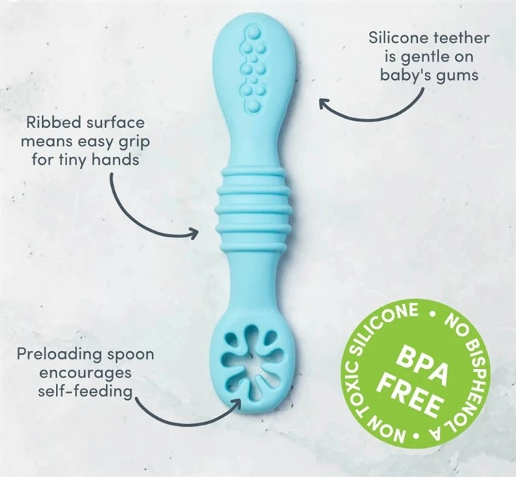 Silicone Baby Spoons Self Feeding  BPA FREE