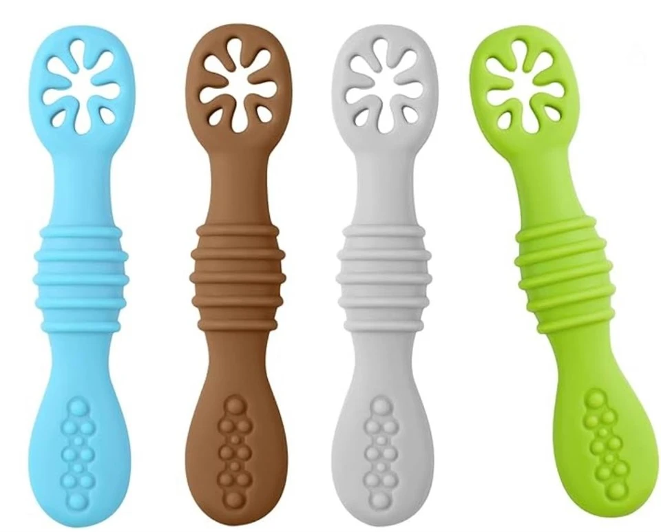 Silicone Baby Spoons Self Feeding